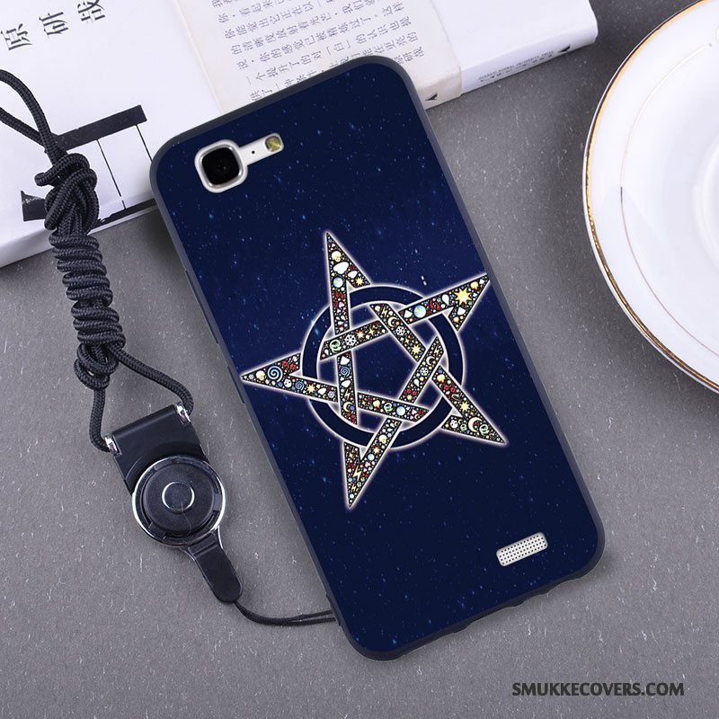 Etui Huawei Ascend G7 Silikone Hængende Ornamenter Telefon, Cover Huawei Ascend G7 Skærmbeskyttelse Gul