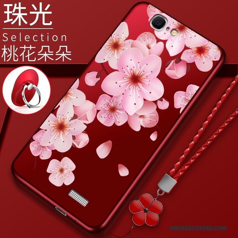 Etui Huawei Ascend G7 Silikone Rød Tynd, Cover Huawei Ascend G7 Kreativ Ny Af Personlighed