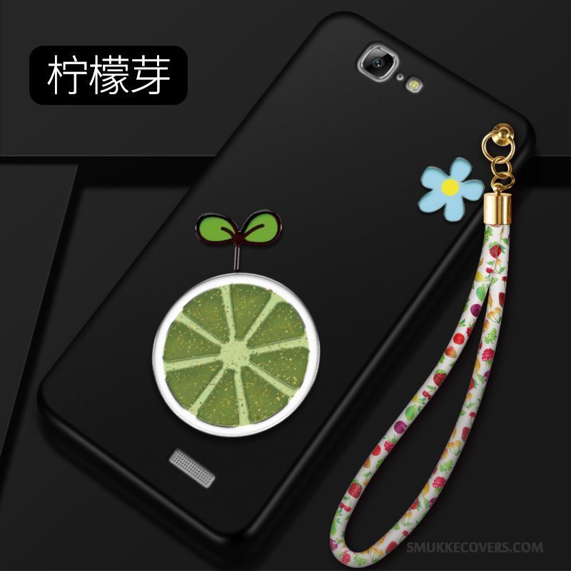 Etui Huawei Ascend G7 Silikone Trend Hængende Ornamenter, Cover Huawei Ascend G7 Beskyttelse Telefonmørkegrøn