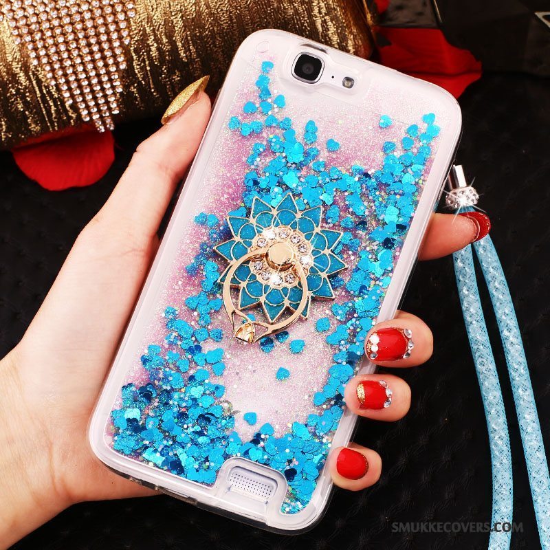 Etui Huawei Ascend G7 Strass Spænde Quicksand, Cover Huawei Ascend G7 Beskyttelse Ring Telefon