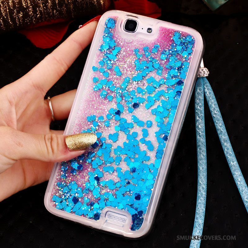 Etui Huawei Ascend G7 Strass Spænde Quicksand, Cover Huawei Ascend G7 Beskyttelse Ring Telefon