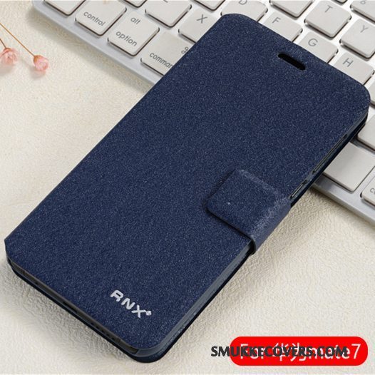 Etui Huawei Ascend Mate 7 Beskyttelse Cyan Telefon, Cover Huawei Ascend Mate 7 Læder Anti-fald