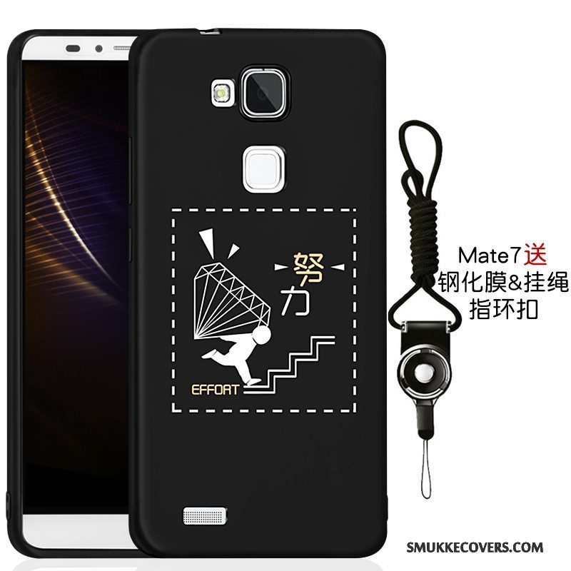 Etui Huawei Ascend Mate 7 Beskyttelse Ny Telefon, Cover Huawei Ascend Mate 7 Tasker Anti-fald Sort