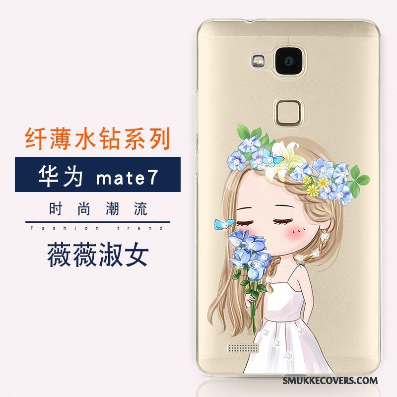 Etui Huawei Ascend Mate 7 Blød Ny Telefon, Cover Huawei Ascend Mate 7 Luksus Trend Anti-fald