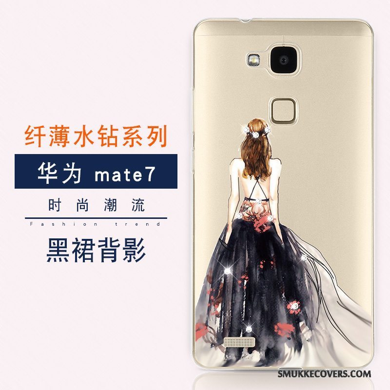 Etui Huawei Ascend Mate 7 Blød Ny Telefon, Cover Huawei Ascend Mate 7 Luksus Trend Anti-fald