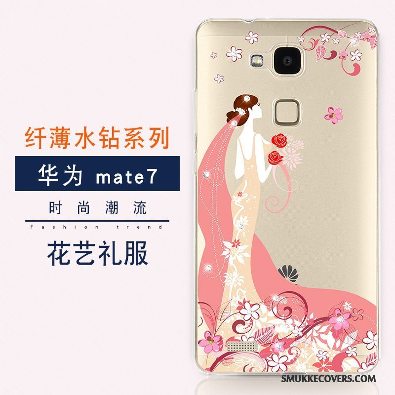 Etui Huawei Ascend Mate 7 Blød Ny Telefon, Cover Huawei Ascend Mate 7 Luksus Trend Anti-fald