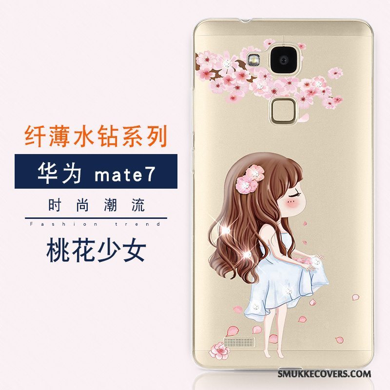 Etui Huawei Ascend Mate 7 Blød Ny Telefon, Cover Huawei Ascend Mate 7 Luksus Trend Anti-fald