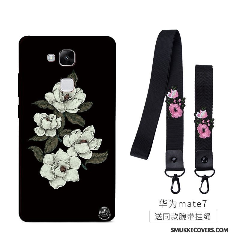 Etui Huawei Ascend Mate 7 Cartoon Sort Af Personlighed, Cover Huawei Ascend Mate 7 Kreativ Anti-fald Tynd