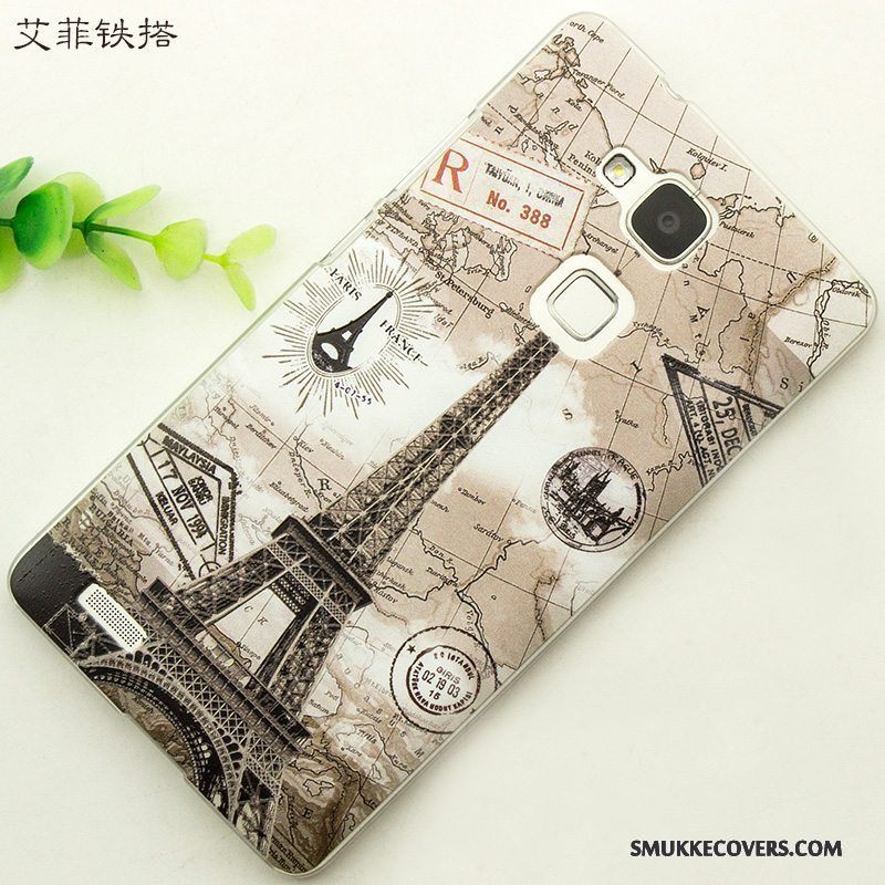 Etui Huawei Ascend Mate 7 Kreativ Frisk Blå, Cover Huawei Ascend Mate 7 Relief Telefontrend