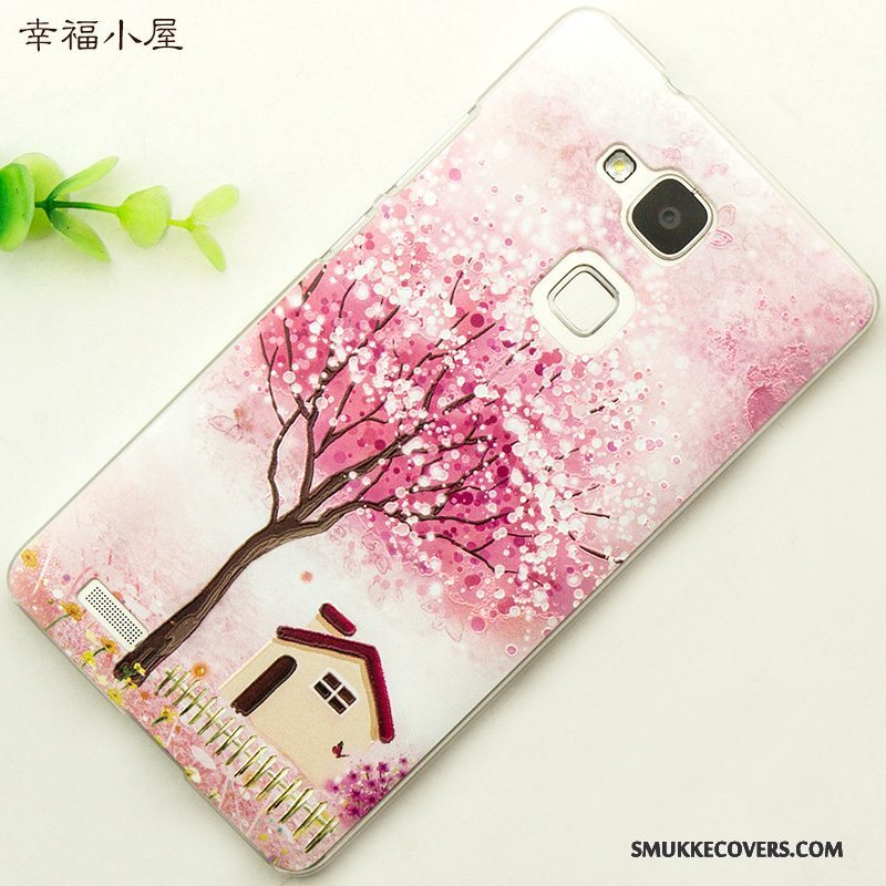 Etui Huawei Ascend Mate 7 Kreativ Frisk Blå, Cover Huawei Ascend Mate 7 Relief Telefontrend