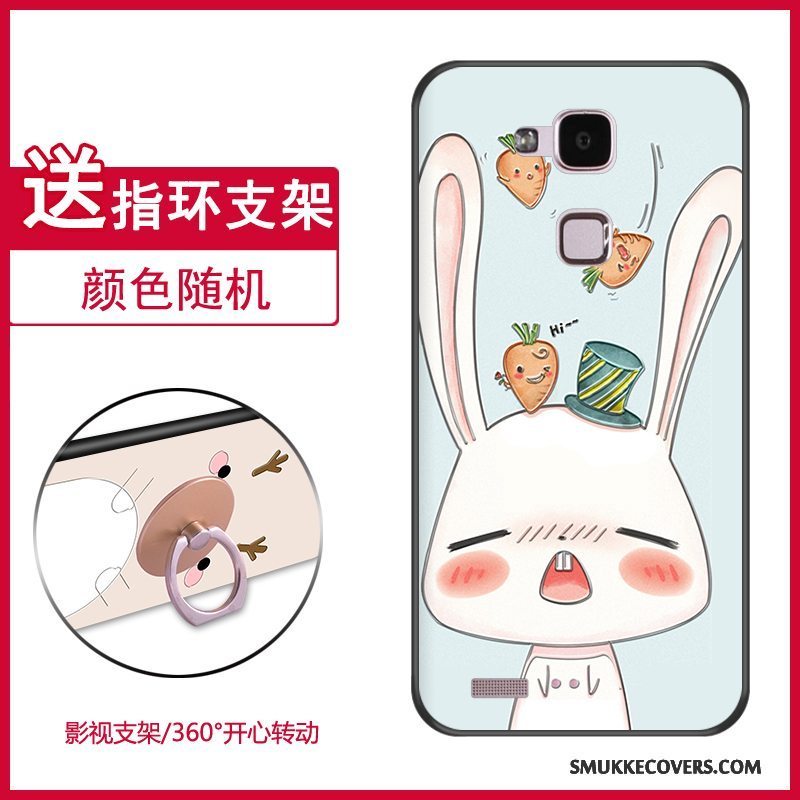 Etui Huawei Ascend Mate 7 Kreativ Lyseblå Anti-fald, Cover Huawei Ascend Mate 7 Cartoon Telefonaf Personlighed