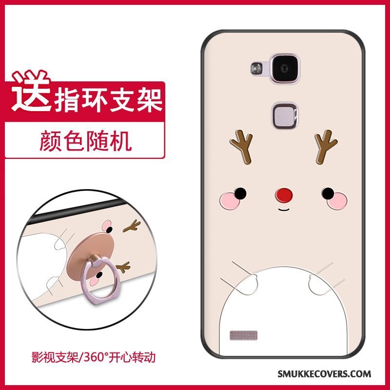 Etui Huawei Ascend Mate 7 Kreativ Lyseblå Anti-fald, Cover Huawei Ascend Mate 7 Cartoon Telefonaf Personlighed