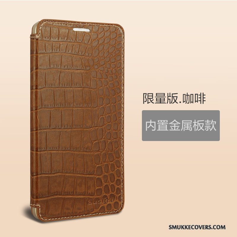 Etui Huawei Ascend Mate 7 Læder Sort Vækstdvale, Cover Huawei Ascend Mate 7 Beskyttelse