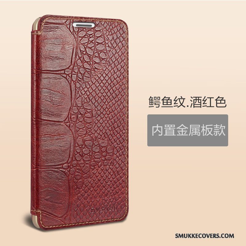 Etui Huawei Ascend Mate 7 Læder Sort Vækstdvale, Cover Huawei Ascend Mate 7 Beskyttelse