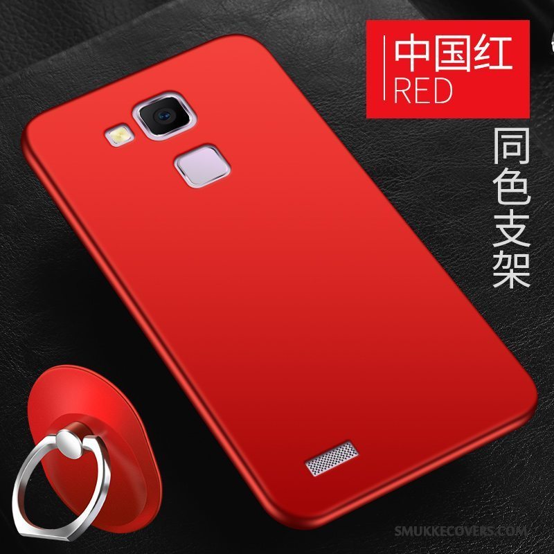 Etui Huawei Ascend Mate 7 Silikone Anti-fald Simple, Cover Huawei Ascend Mate 7 Tasker Nubuck Rød