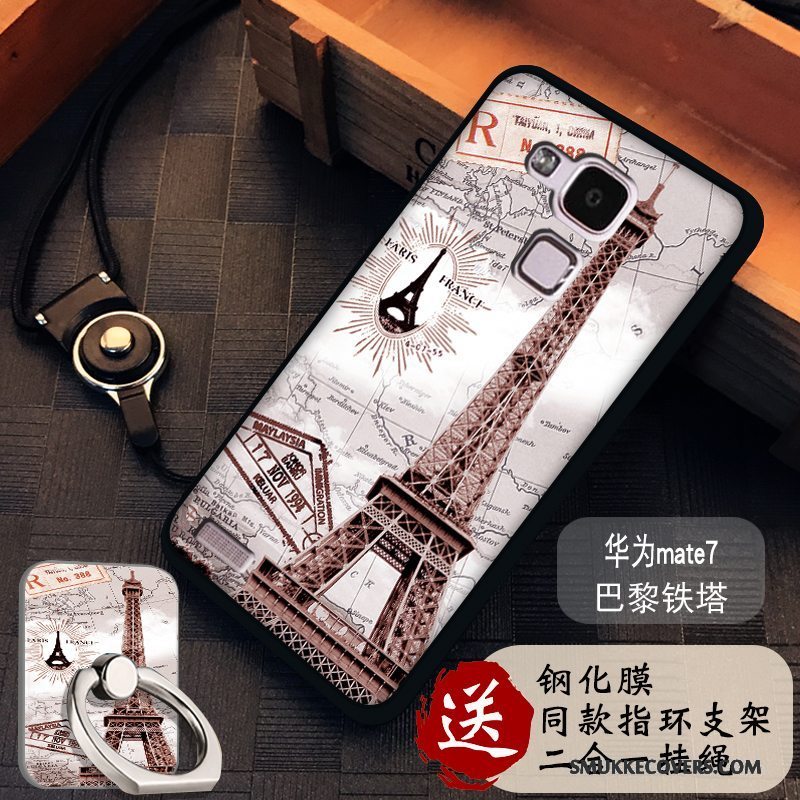 Etui Huawei Ascend Mate 7 Silikone Hængende Ornamenter Anti-fald, Cover Huawei Ascend Mate 7 Beskyttelse Telefonlyse