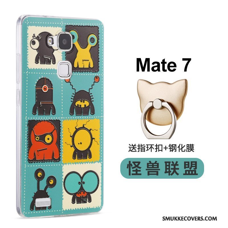 Etui Huawei Ascend Mate 7 Silikone Lyserød Hård, Cover Huawei Ascend Mate 7 Beskyttelse Tynd Telefon