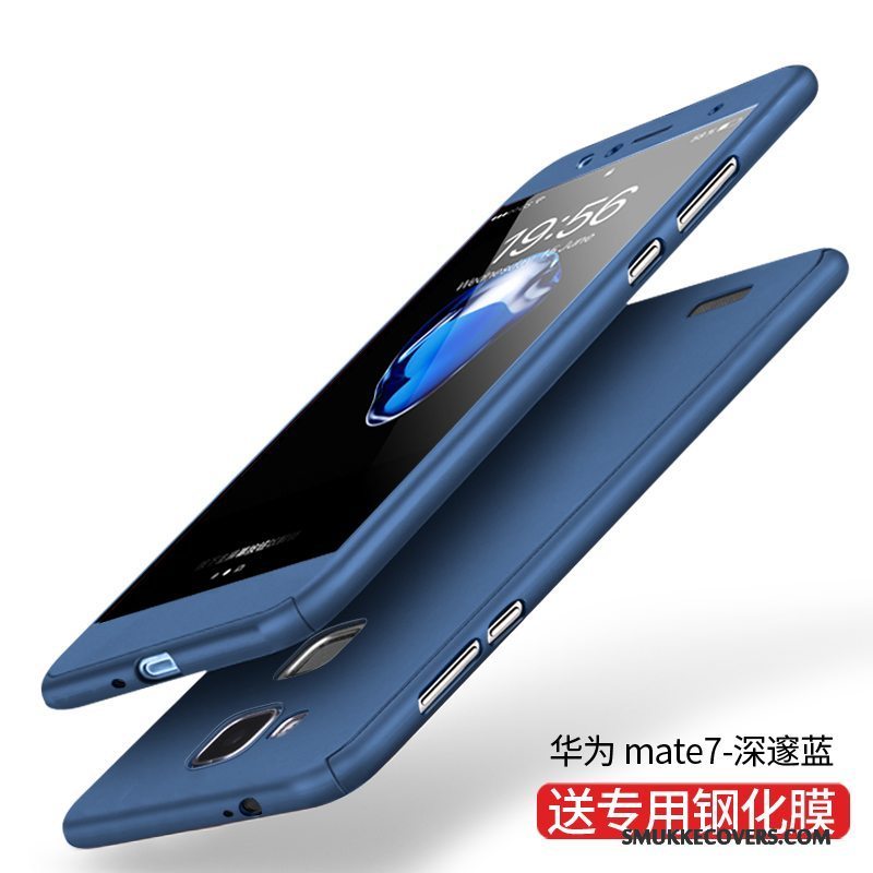 Etui Huawei Ascend Mate 7 Tasker Tynd Nubuck, Cover Huawei Ascend Mate 7 Beskyttelse Anti-fald Lyserød