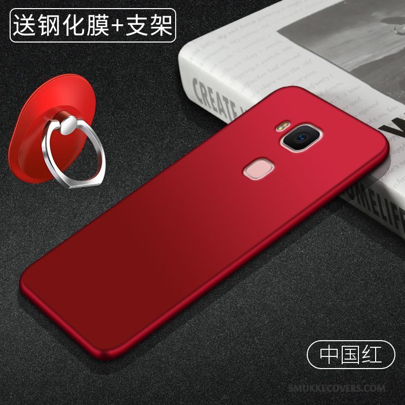 Etui Huawei G7 Plus Beskyttelse Anti-fald Rød, Cover Huawei G7 Plus Blød Telefon