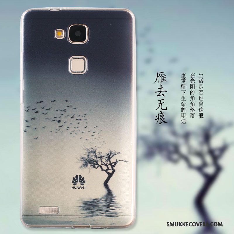 Etui Huawei G7 Plus Beskyttelse Blå Anti-fald, Cover Huawei G7 Plus Blød Telefon