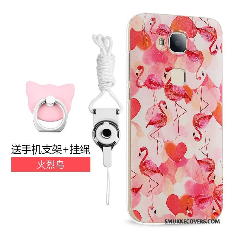 Etui Huawei G7 Plus Beskyttelse Lyserød Hængende Ornamenter, Cover Huawei G7 Plus Silikone Trend Telefon