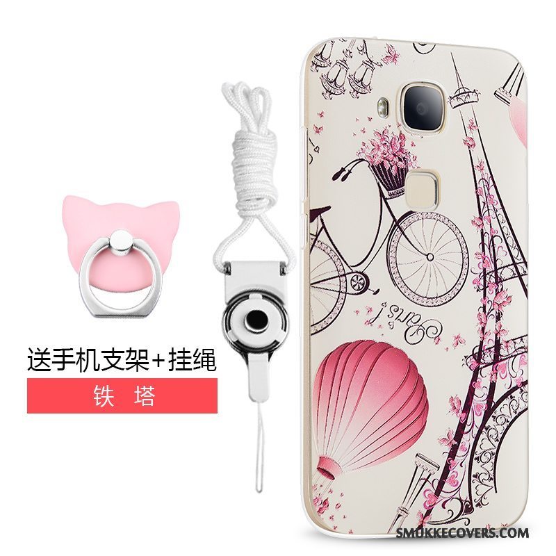Etui Huawei G7 Plus Beskyttelse Lyserød Hængende Ornamenter, Cover Huawei G7 Plus Silikone Trend Telefon