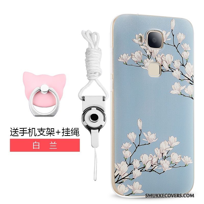 Etui Huawei G7 Plus Beskyttelse Lyserød Hængende Ornamenter, Cover Huawei G7 Plus Silikone Trend Telefon