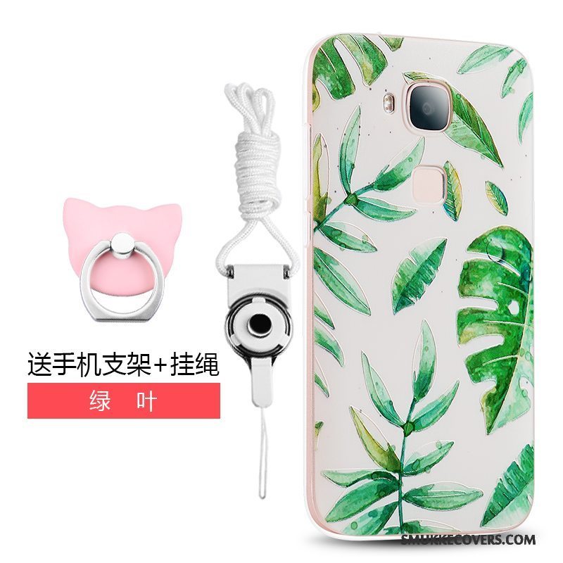 Etui Huawei G7 Plus Beskyttelse Lyserød Hængende Ornamenter, Cover Huawei G7 Plus Silikone Trend Telefon