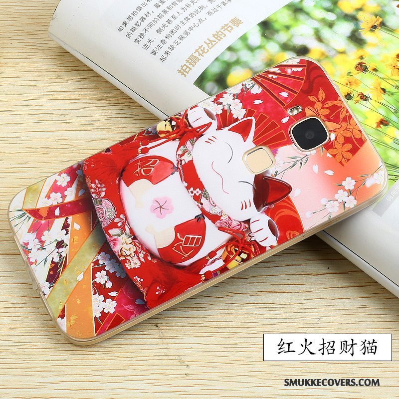 Etui Huawei G7 Plus Beskyttelse Lyserød Lyse, Cover Huawei G7 Plus Blød Ramme Telefon