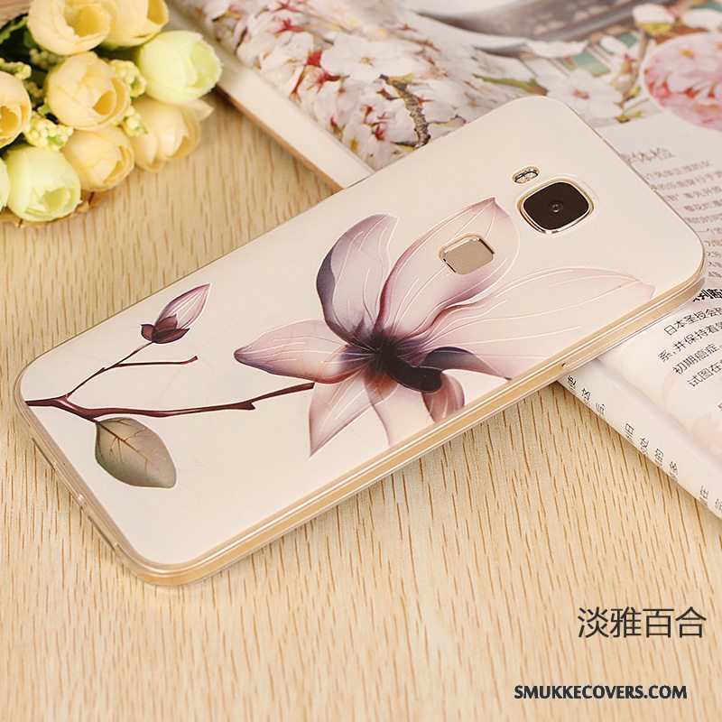 Etui Huawei G7 Plus Beskyttelse Lyserød Lyse, Cover Huawei G7 Plus Blød Ramme Telefon