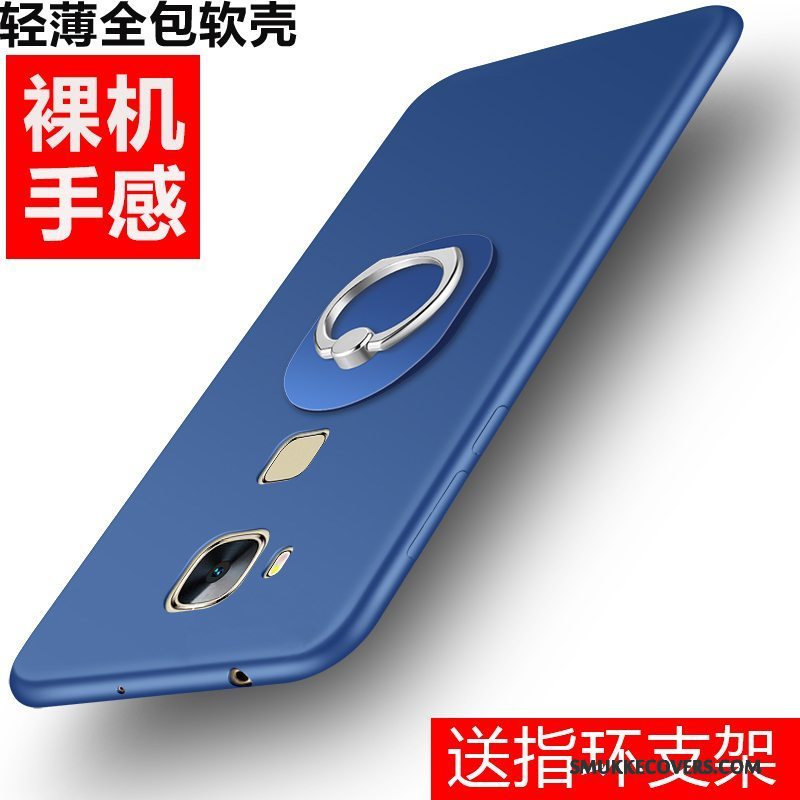 Etui Huawei G7 Plus Beskyttelse Nubuck Telefon, Cover Huawei G7 Plus Tasker Trend Rød
