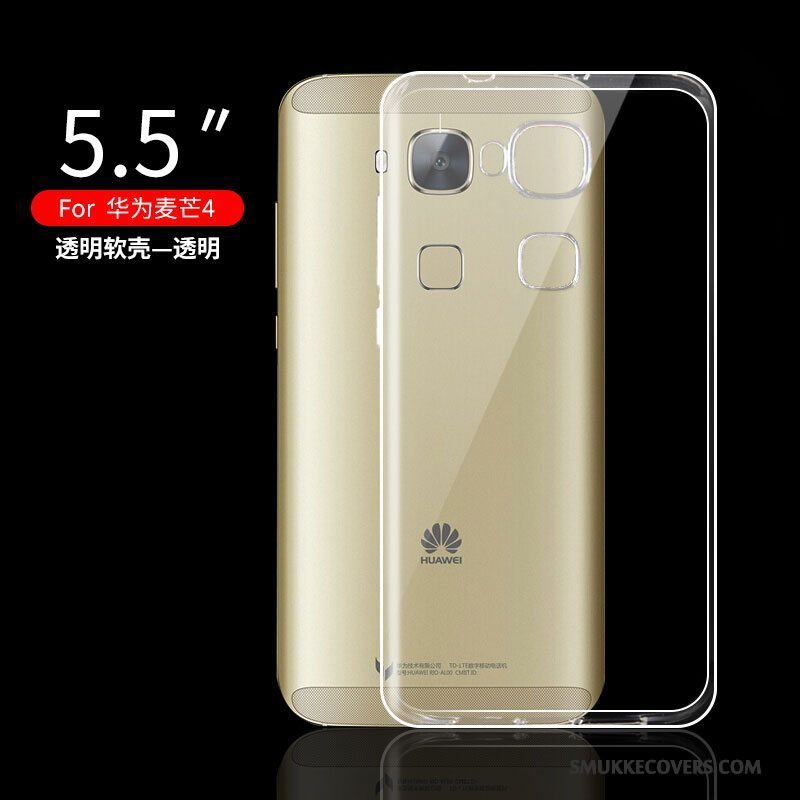 Etui Huawei G7 Plus Beskyttelse Telefongennemsigtig, Cover Huawei G7 Plus Tasker Guld