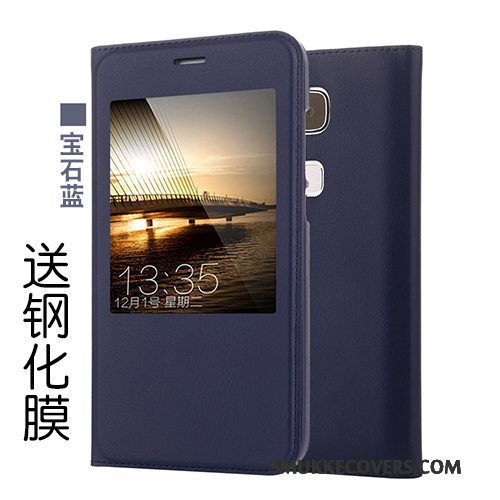 Etui Huawei G7 Plus Beskyttelse Telefonguld, Cover Huawei G7 Plus Læder
