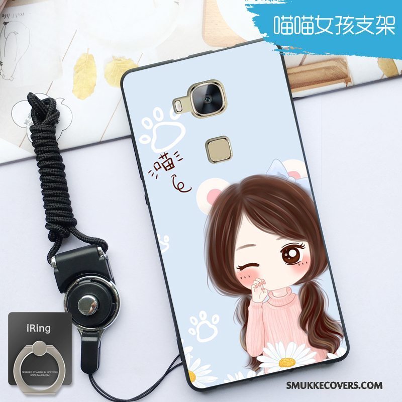 Etui Huawei G7 Plus Blød Anti-fald Lyseblå, Cover Huawei G7 Plus Tasker Telefon