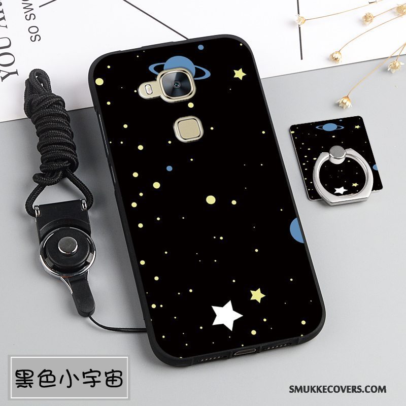 Etui Huawei G7 Plus Blød Hængende Ornamenter Mørkeblå, Cover Huawei G7 Plus Silikone Telefonanti-fald