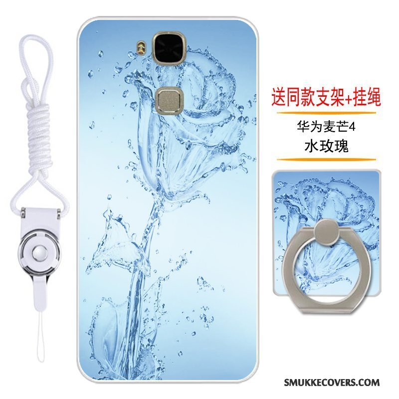 Etui Huawei G7 Plus Blød Lilla Trend, Cover Huawei G7 Plus Beskyttelse Anti-fald Telefon