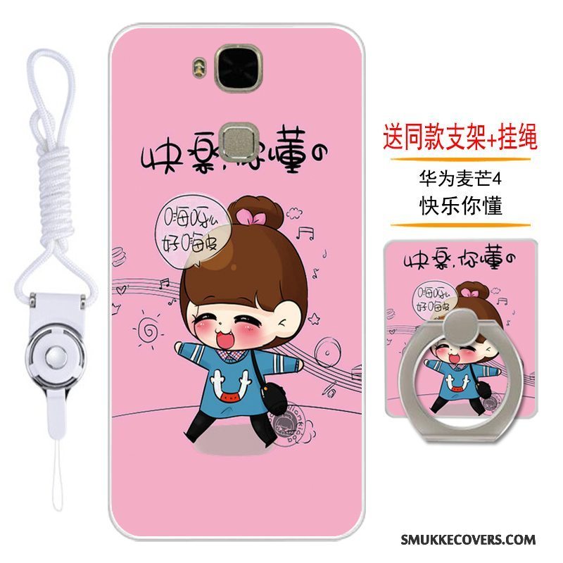 Etui Huawei G7 Plus Blød Lilla Trend, Cover Huawei G7 Plus Beskyttelse Anti-fald Telefon