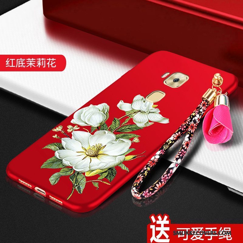 Etui Huawei G7 Plus Blød Rød Telefon, Cover Huawei G7 Plus Silikone