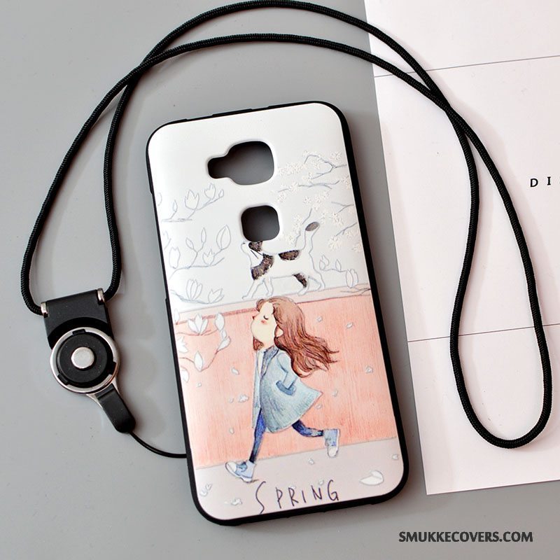 Etui Huawei G7 Plus Cartoon Telefontrend, Cover Huawei G7 Plus Blød Hængende Ornamenter Gul