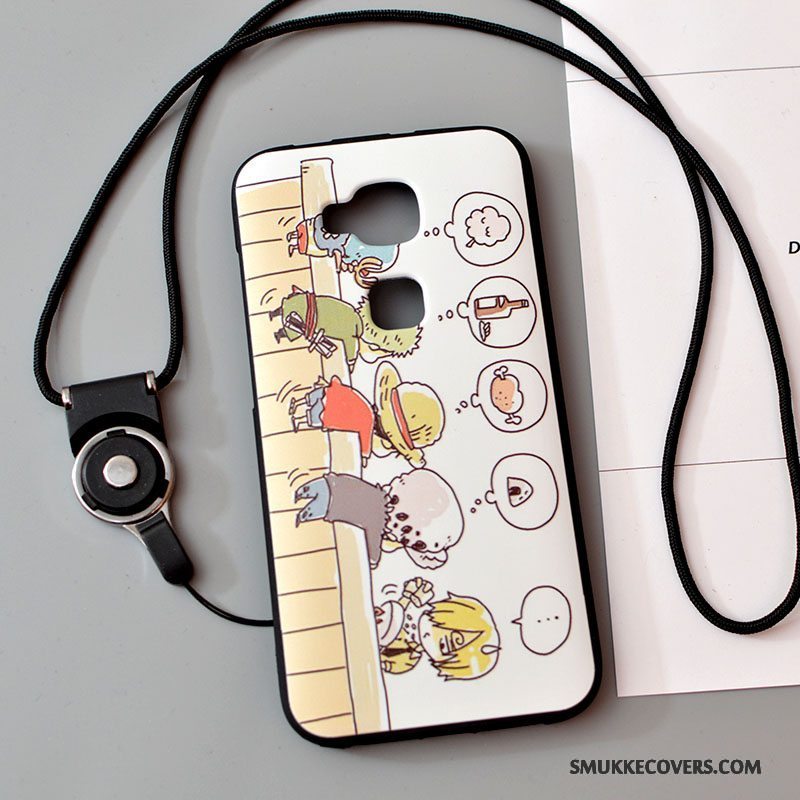 Etui Huawei G7 Plus Cartoon Telefontrend, Cover Huawei G7 Plus Blød Hængende Ornamenter Gul