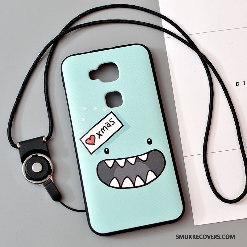 Etui Huawei G7 Plus Cartoon Telefontrend, Cover Huawei G7 Plus Blød Hængende Ornamenter Gul