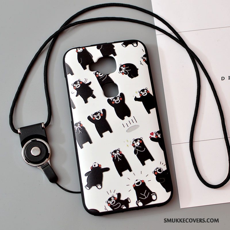 Etui Huawei G7 Plus Cartoon Telefontrend, Cover Huawei G7 Plus Blød Hængende Ornamenter Gul