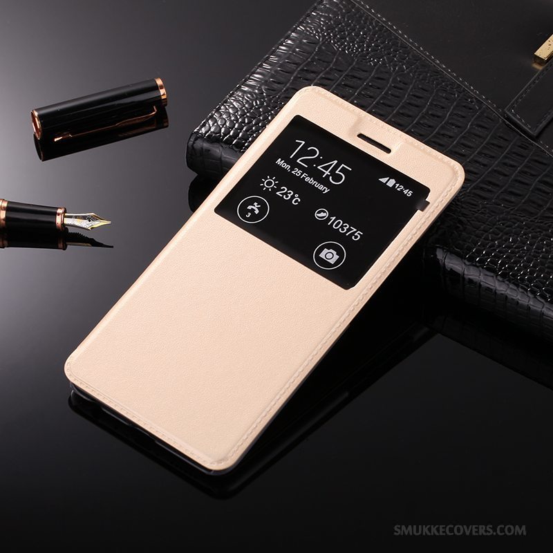 Etui Huawei G7 Plus Folio Telefonhvid, Cover Huawei G7 Plus Læder Trend Anti-fald