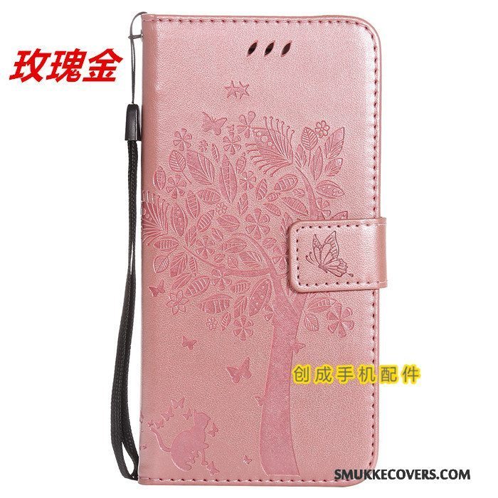 Etui Huawei G7 Plus Folio Telefonkort, Cover Huawei G7 Plus Læder Grøn Anti-fald