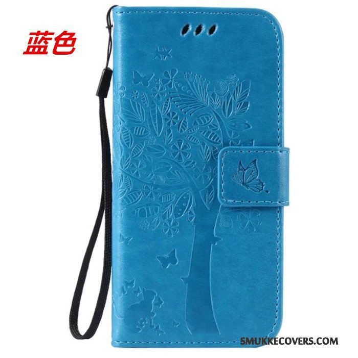 Etui Huawei G7 Plus Folio Telefonkort, Cover Huawei G7 Plus Læder Grøn Anti-fald