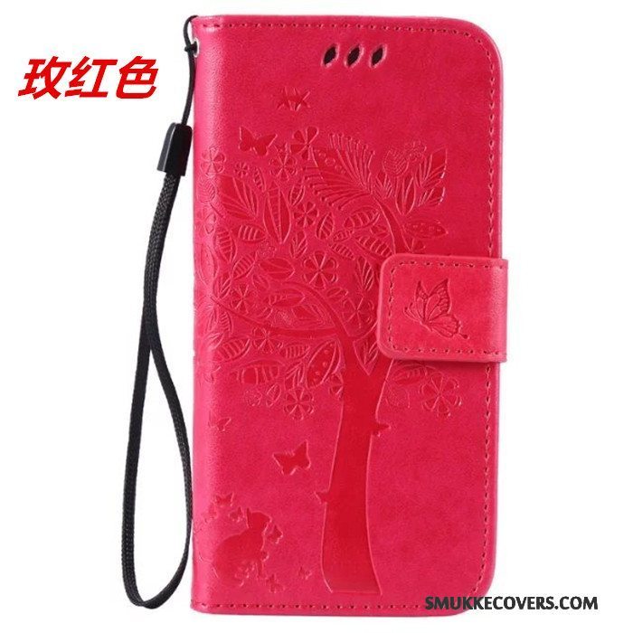 Etui Huawei G7 Plus Folio Telefonkort, Cover Huawei G7 Plus Læder Grøn Anti-fald