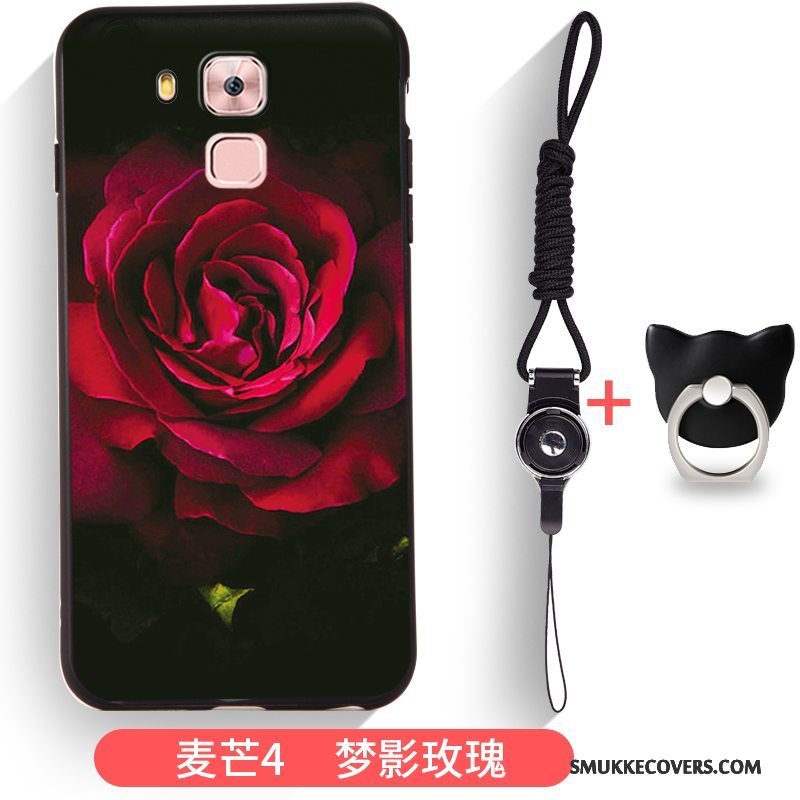 Etui Huawei G7 Plus Kreativ Kunst Sort, Cover Huawei G7 Plus Relief Trend Telefon