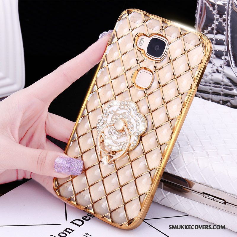 Etui Huawei G7 Plus Kreativ Ring Guld, Cover Huawei G7 Plus Silikone Tynd Telefon