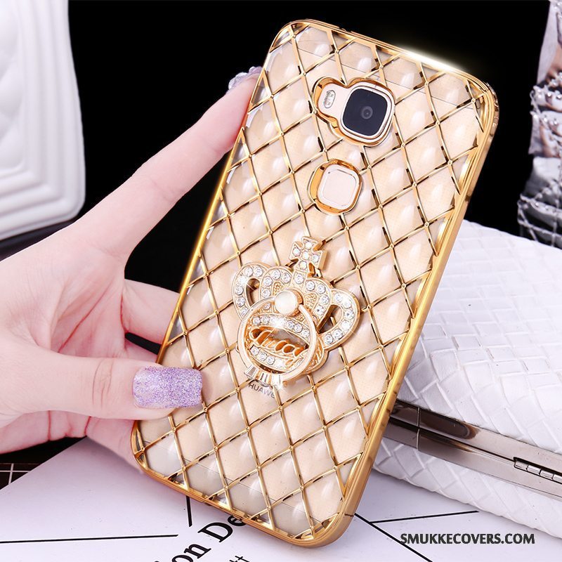 Etui Huawei G7 Plus Kreativ Ring Guld, Cover Huawei G7 Plus Silikone Tynd Telefon