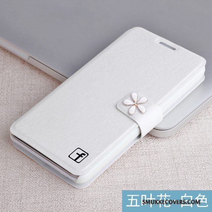 Etui Huawei G7 Plus Læder Hvid Telefon, Cover Huawei G7 Plus Folio